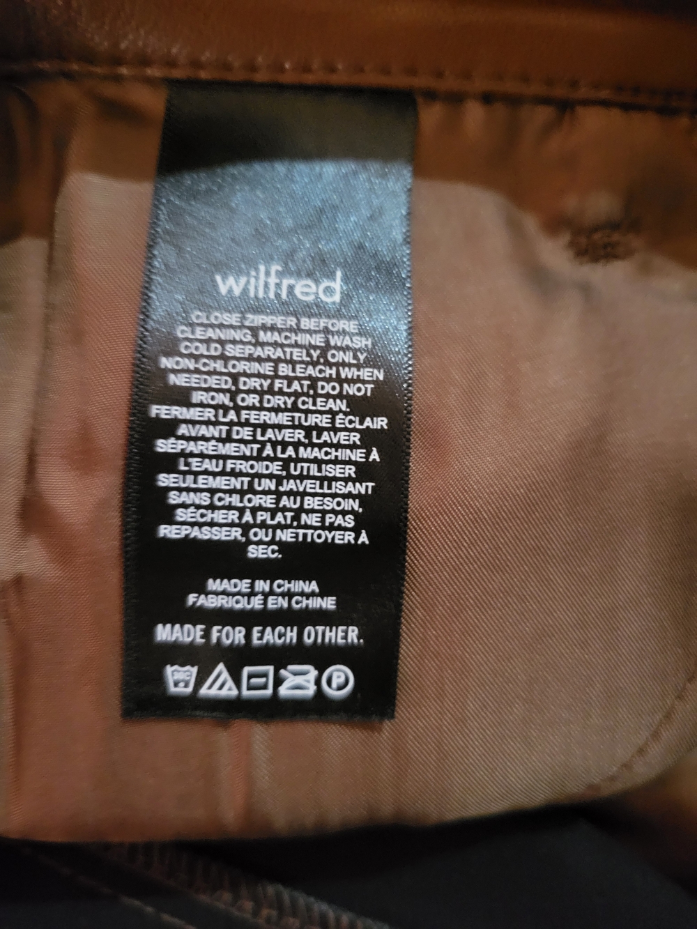 Wilfred Brown Vegan Leather Cropped Straight-Leg Pants - Picture 4 of 9
